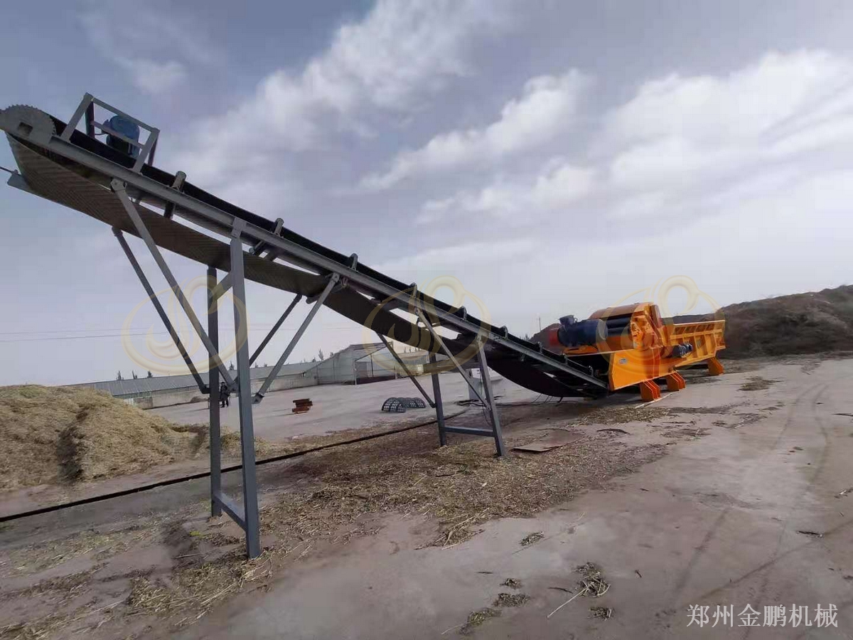郑州金鹏木屑破碎机出料状态与生物质燃料预处理应用