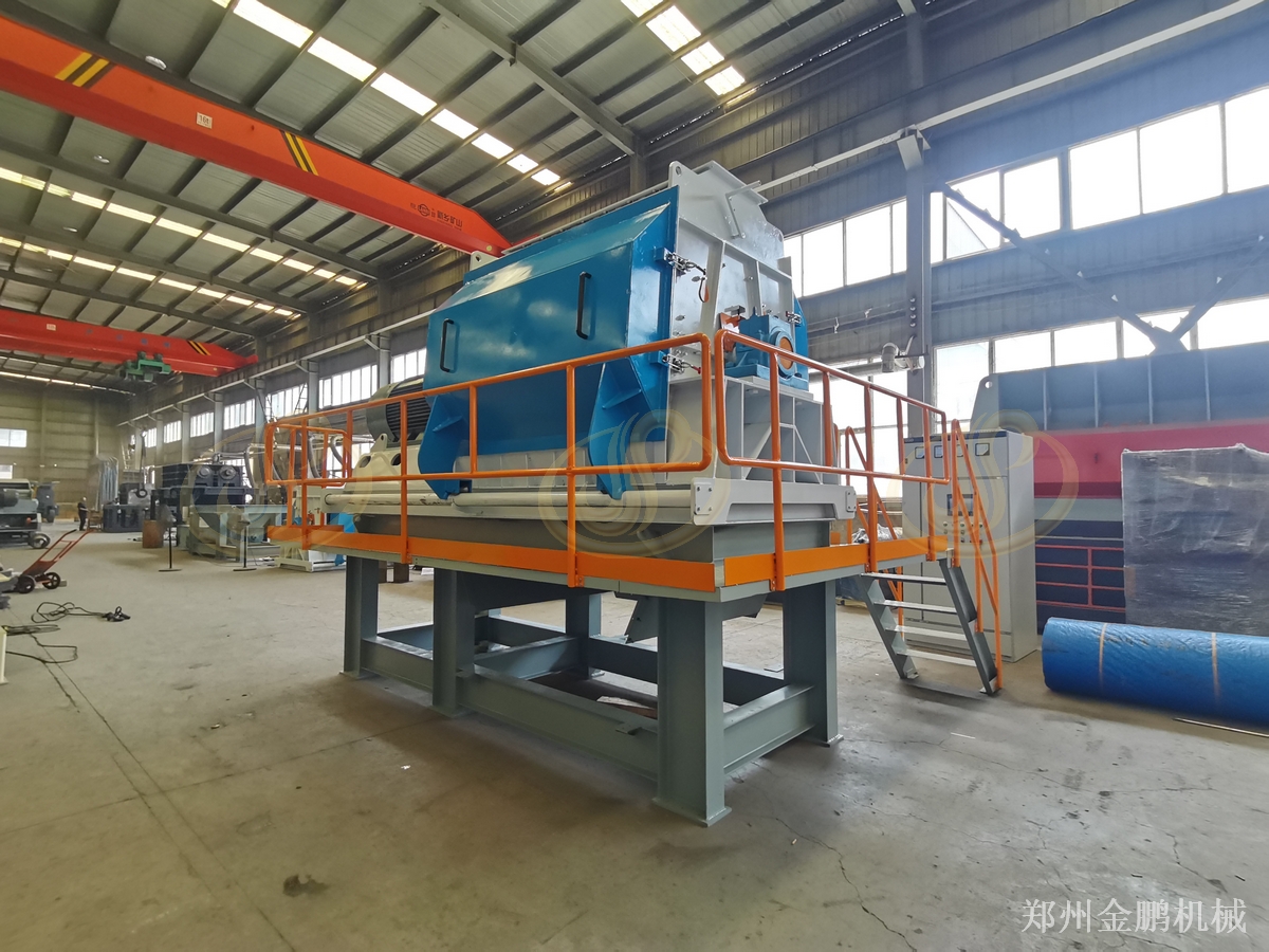 郑州金鹏水滴式粉碎机处理稻壳低密度物料粉碎应用